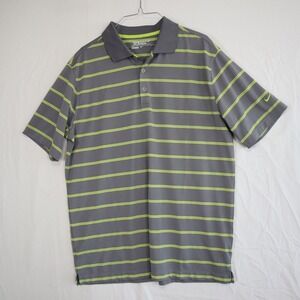 Nike Golf Polo Shirt Mens Large Dri-Fit Tour Performance Striped Short Sleeve